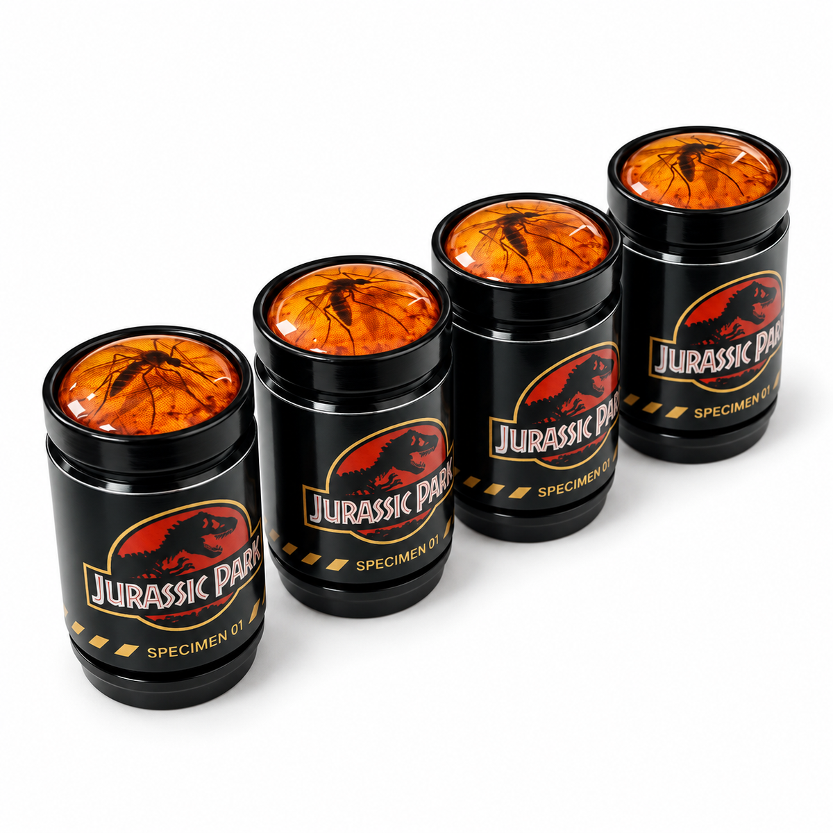Jurassic Park Valve Caps – Wrapped Edition – set of four