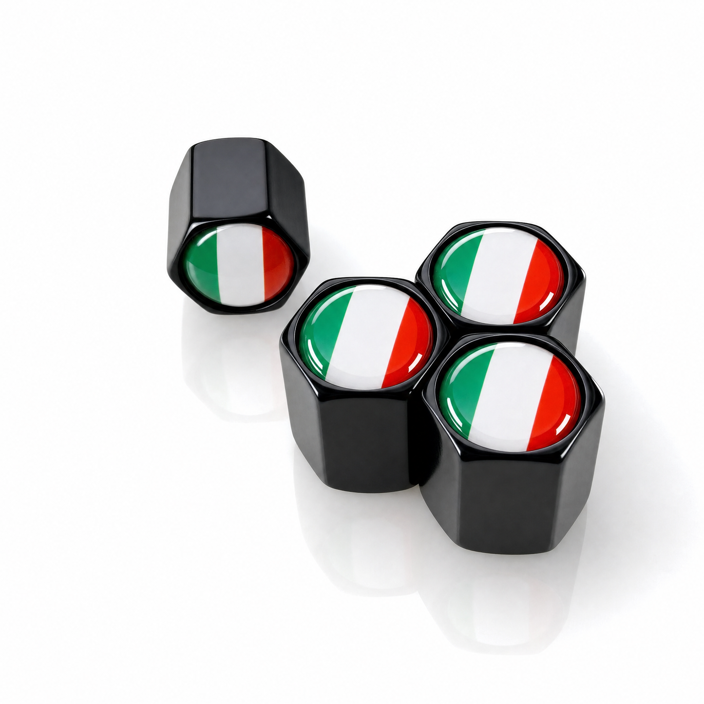 Italian Flag Valve Caps