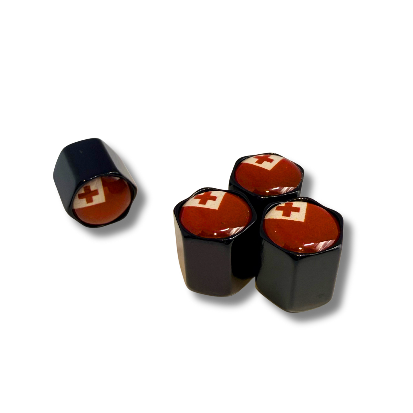 Tonga Flag Valve Caps