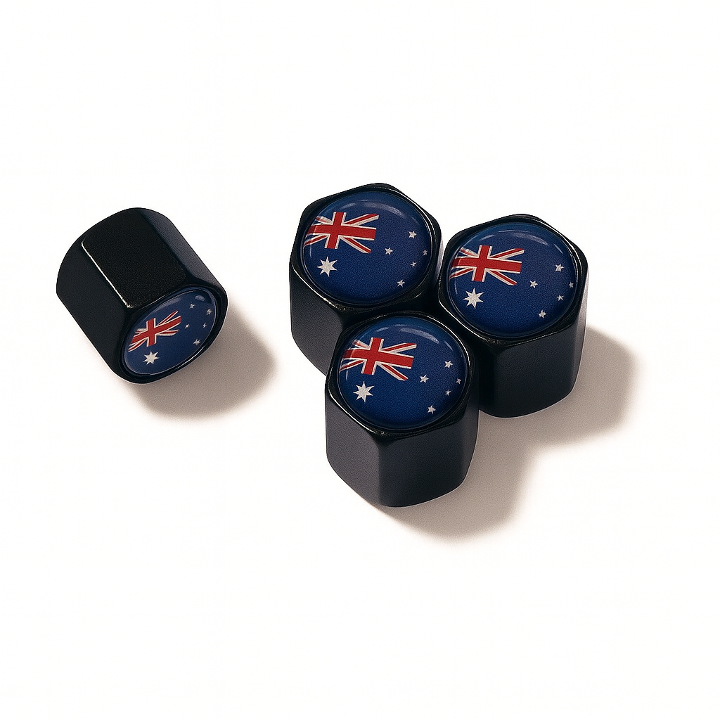 Aussie Flag Valve Caps