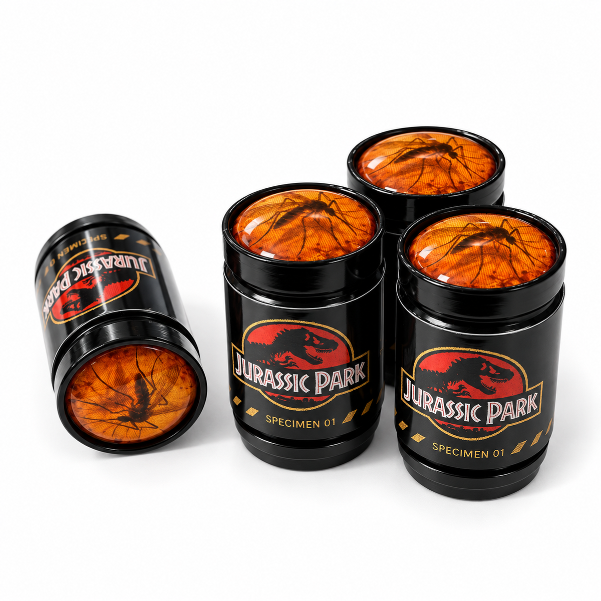 Jurassic Park Valve Caps – Wrapped Edition – set of four
