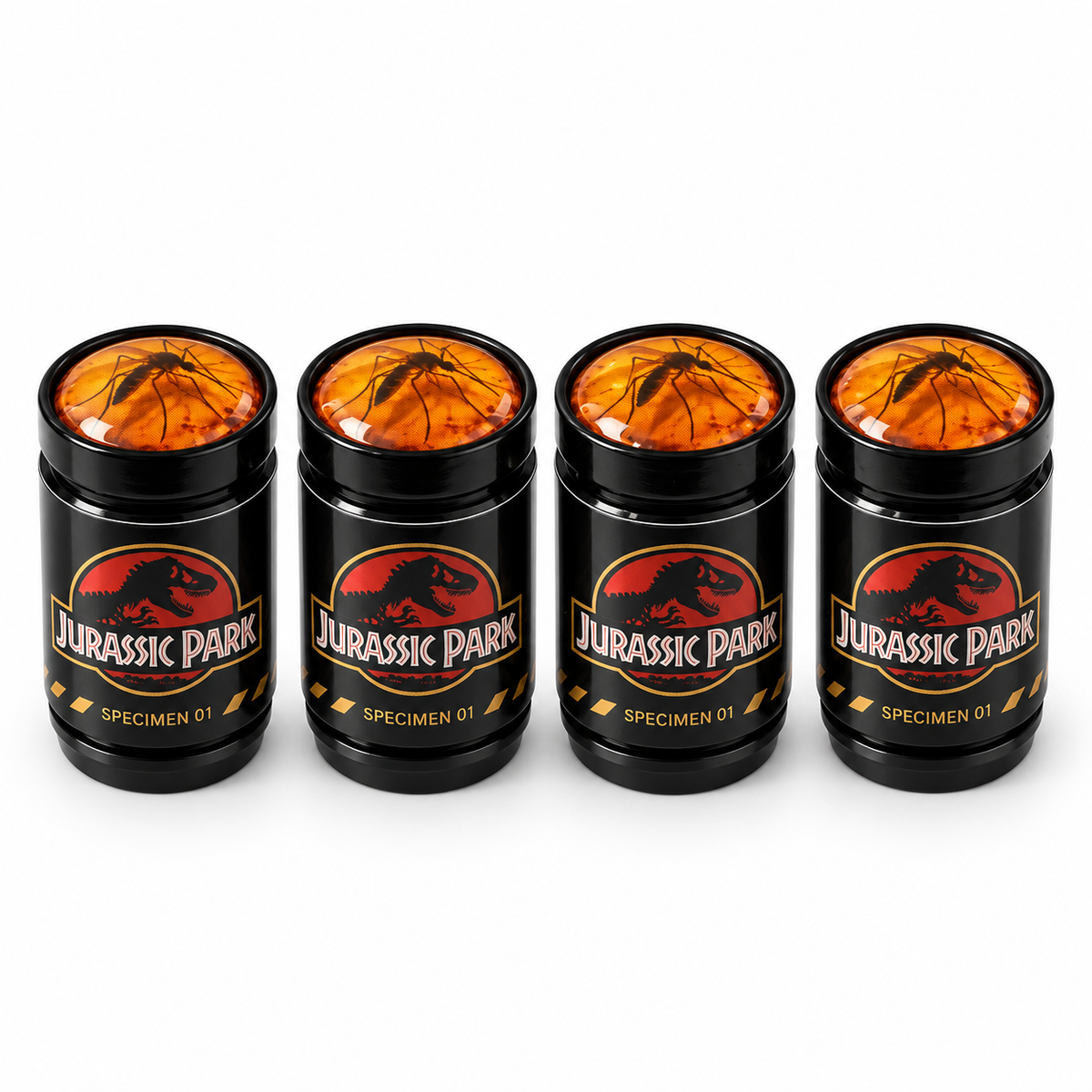 Jurassic Park Valve Caps – Wrapped Edition – set of four