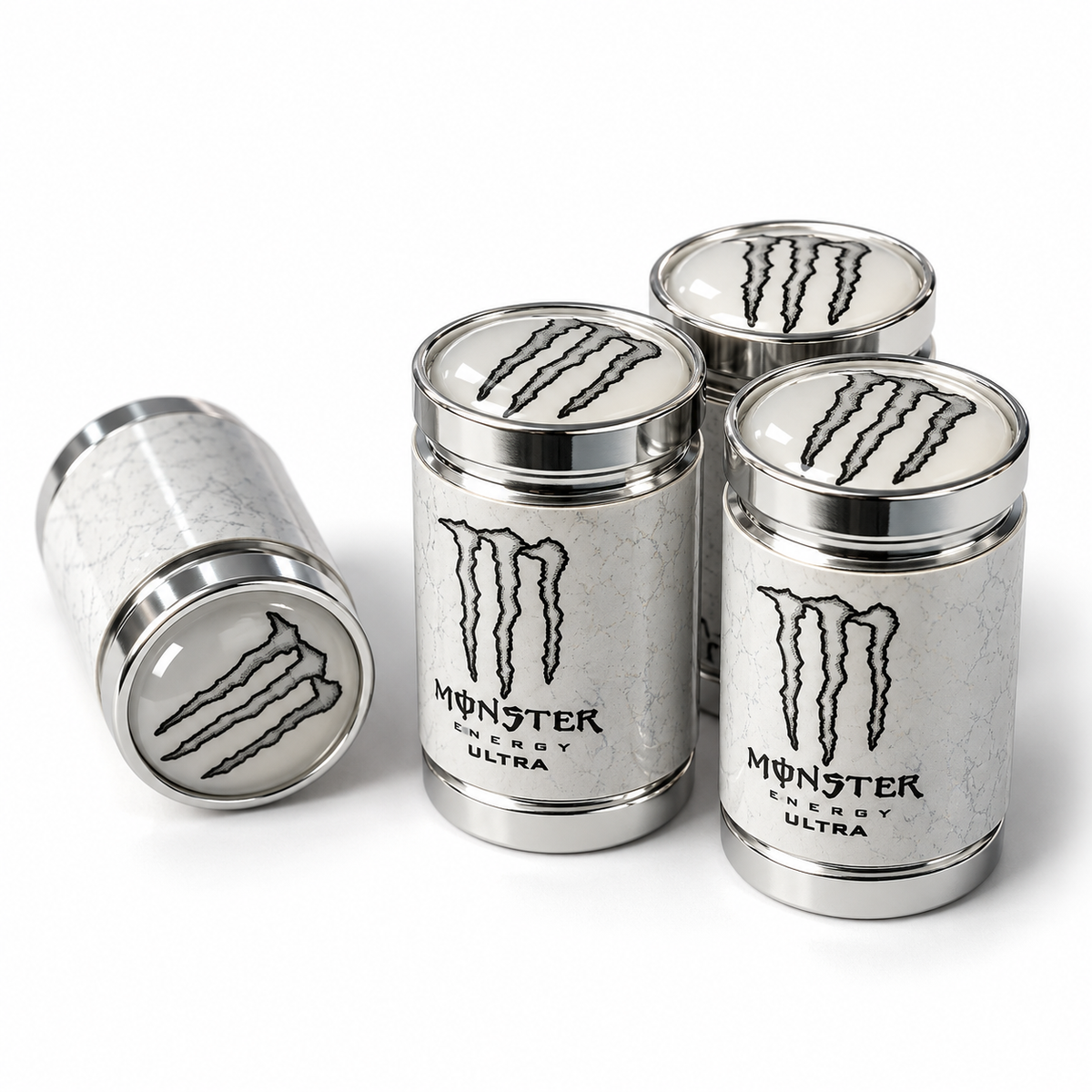 Monster Ultra Valve Caps – Wrapped Edition – set of four