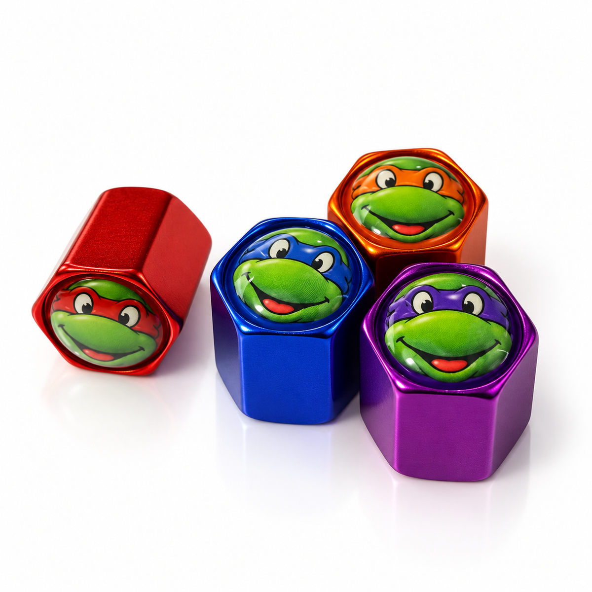 Teenage Mutant Ninja Turtles Valve Caps – Mixed Colour Set – set of four