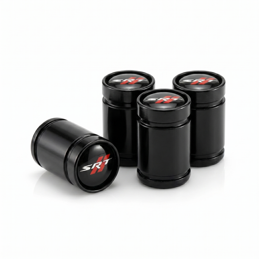 SRT Premium billet valve caps in black, set of 4