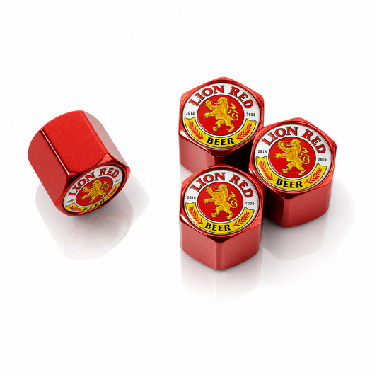 Lion Red billet valve caps - premium product image