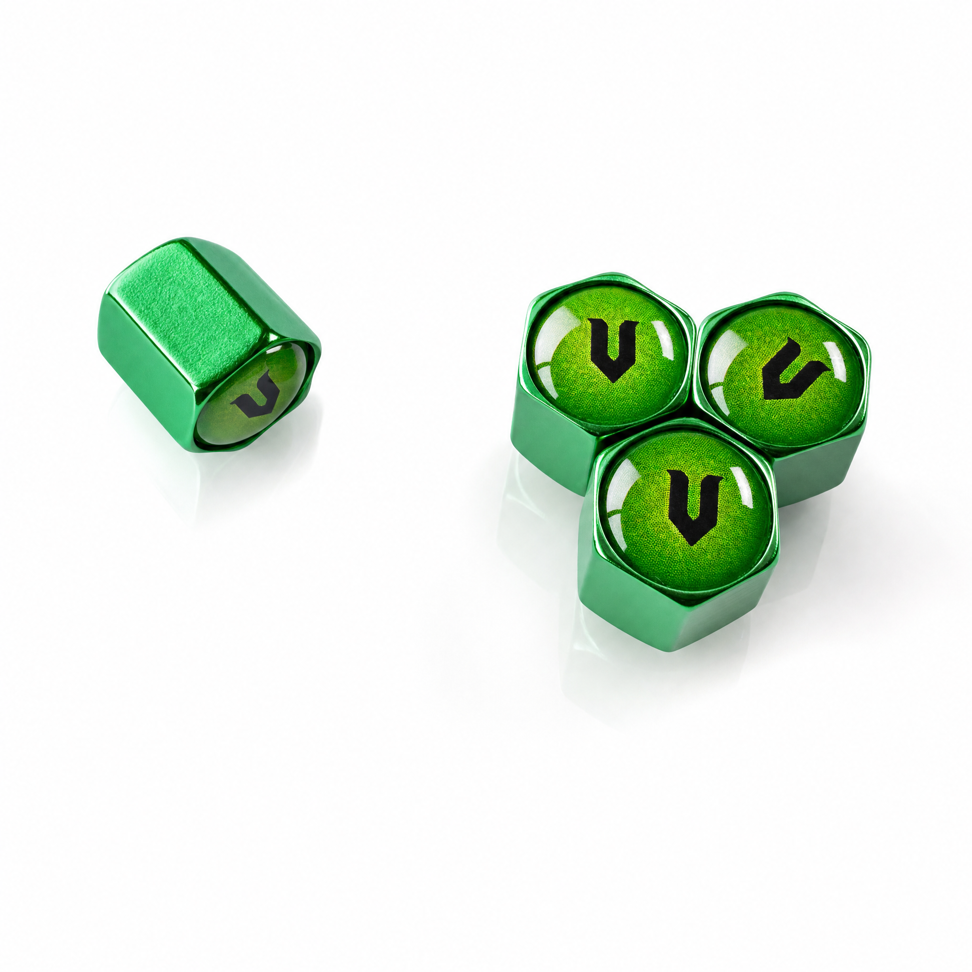 V-Energy billet valve caps - premium product image