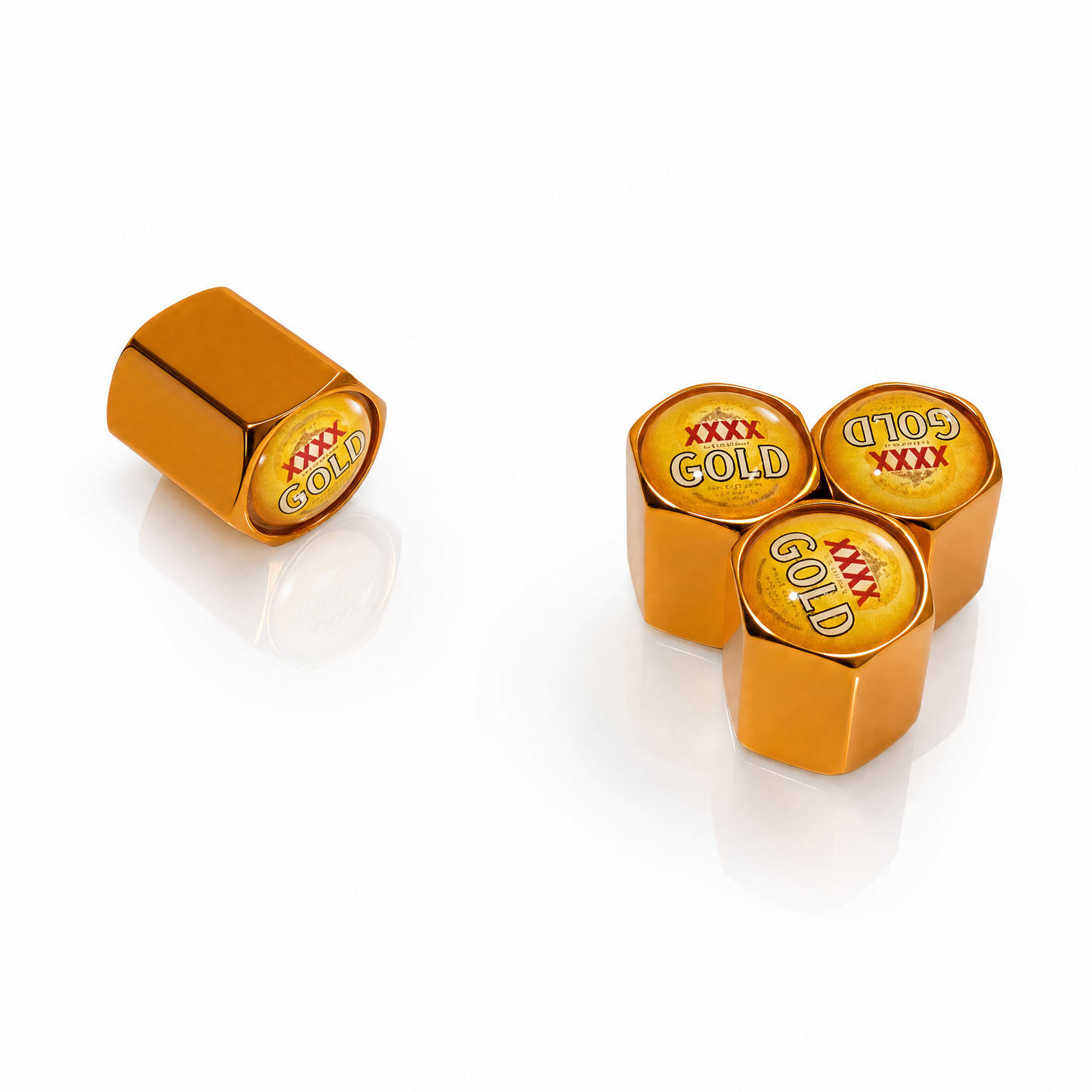 XXXX Gold billet valve caps - premium product image