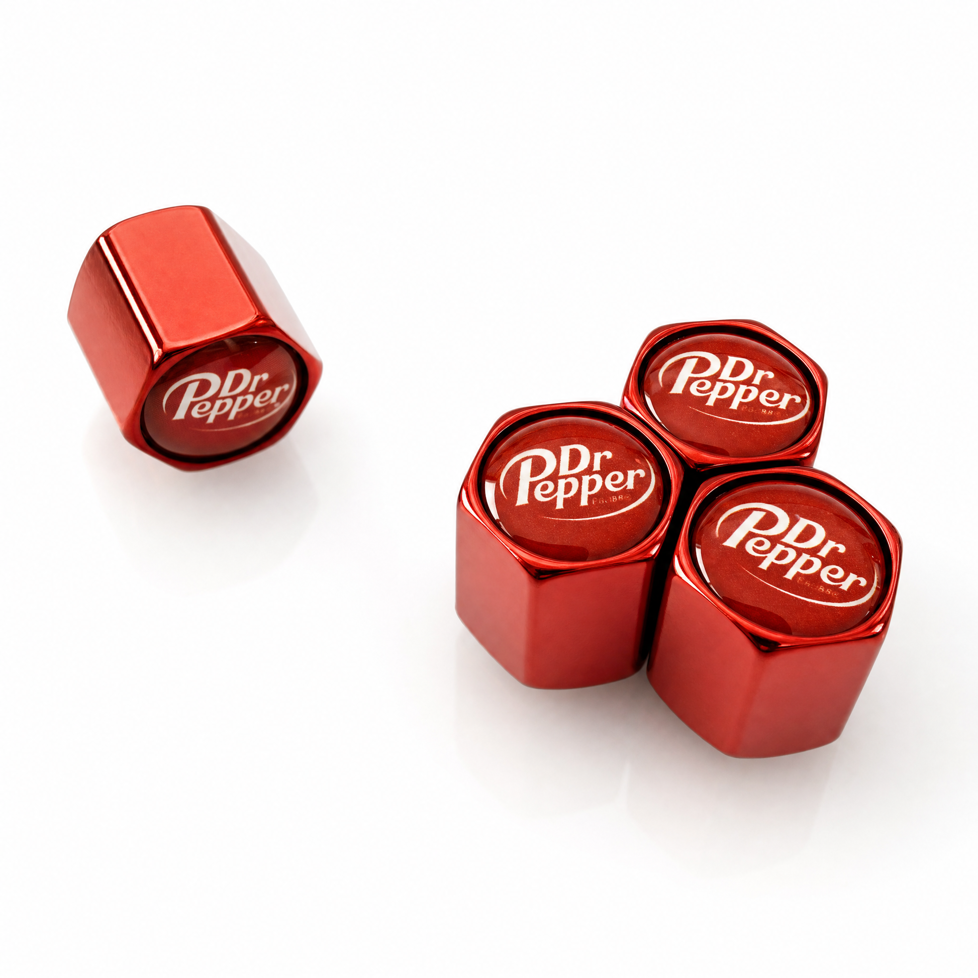 Dr Pepper billet valve caps - premium product image