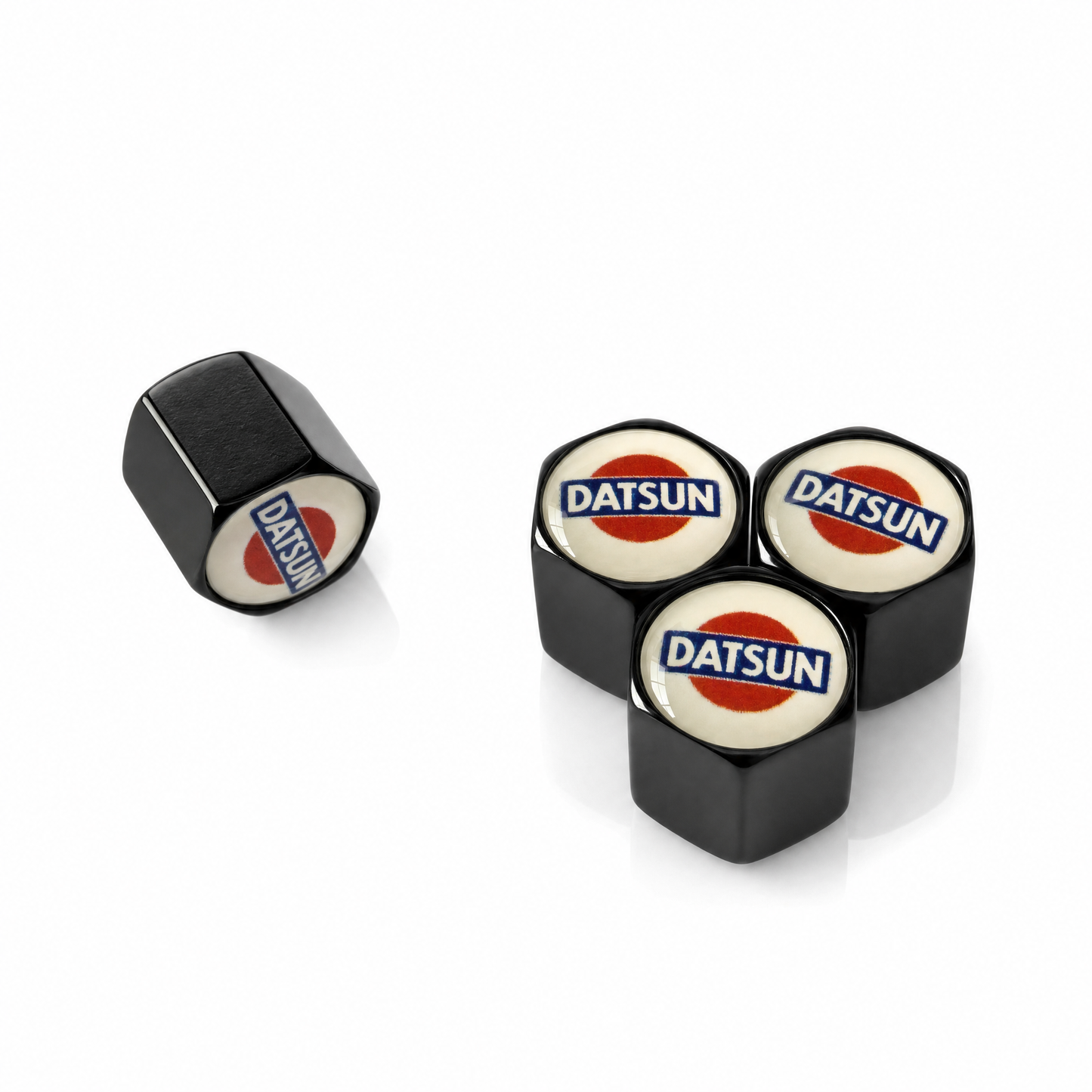 Datsun billet valve caps black - premium