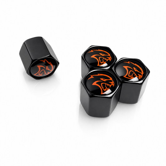 Hellcat billet valve caps red - premium