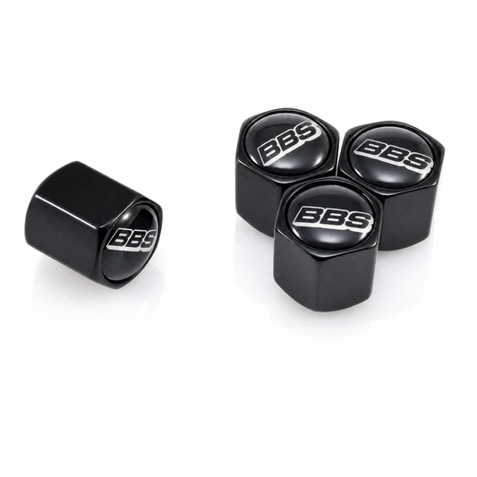 BBS Black billet valve caps - premium
