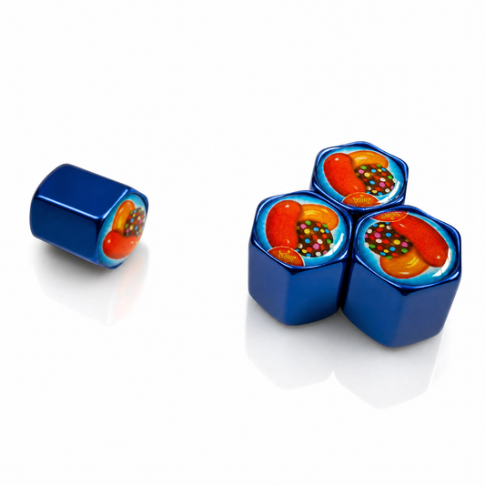 Candy Crush Blue billet valve caps - premium