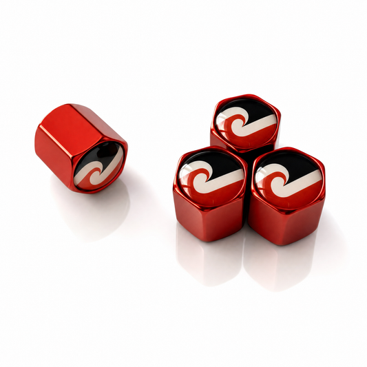 Tino Rangatiratanga Red billet valve caps - premium