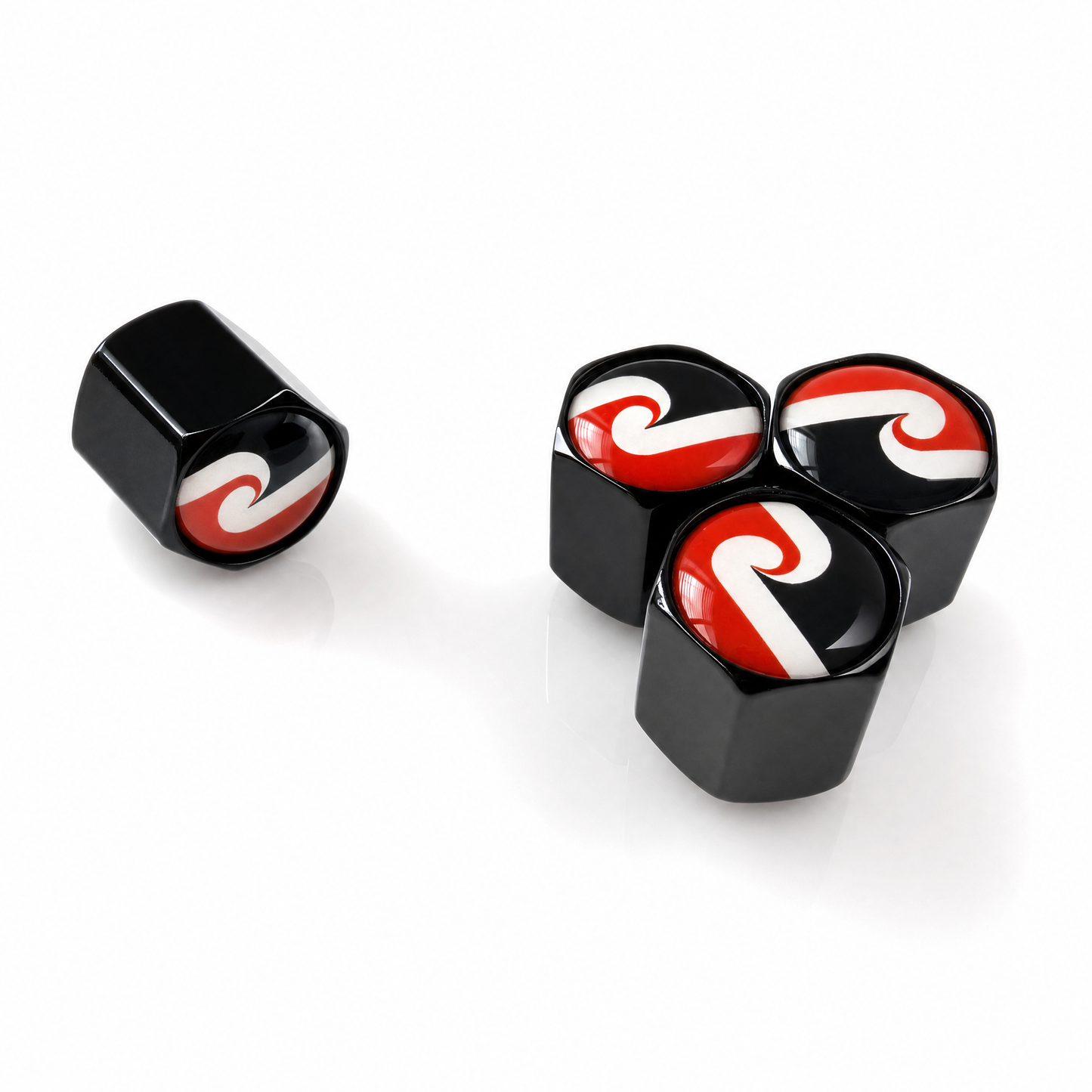 Tino Rangatiratanga Black billet valve caps - premium