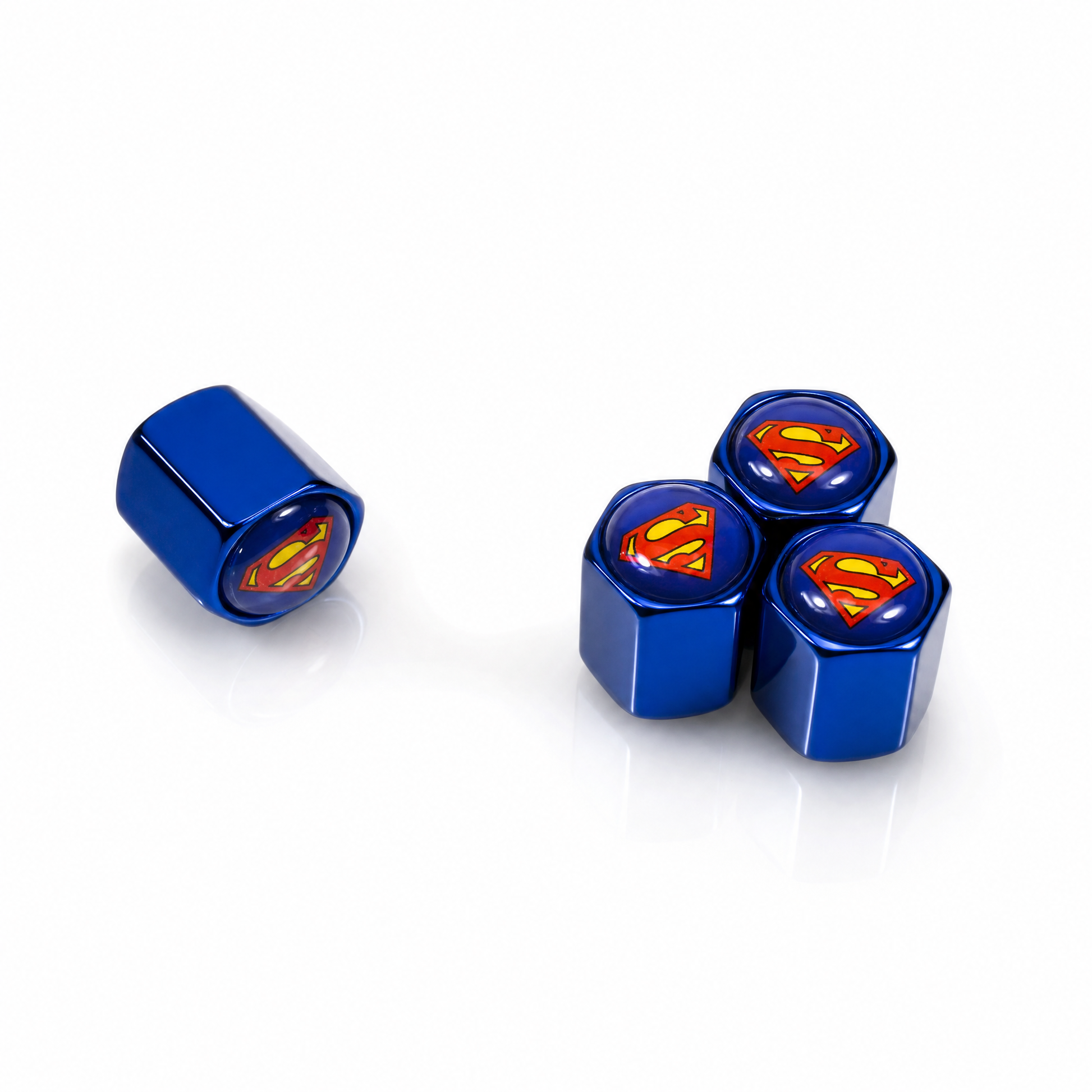 Superman billet valve caps - premium