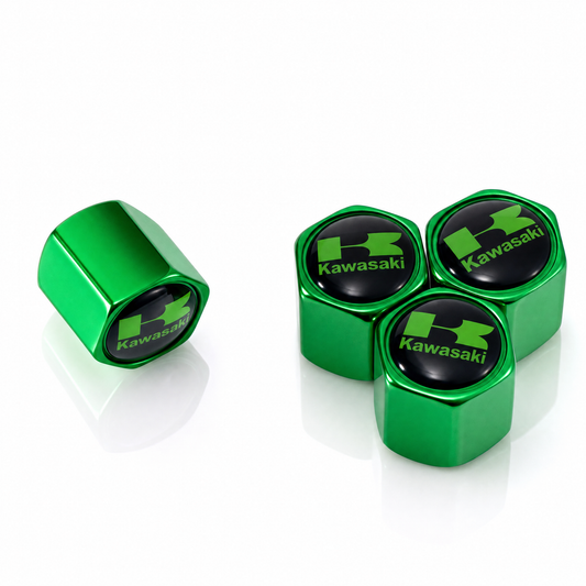 Kawasaki billet valve caps - premium