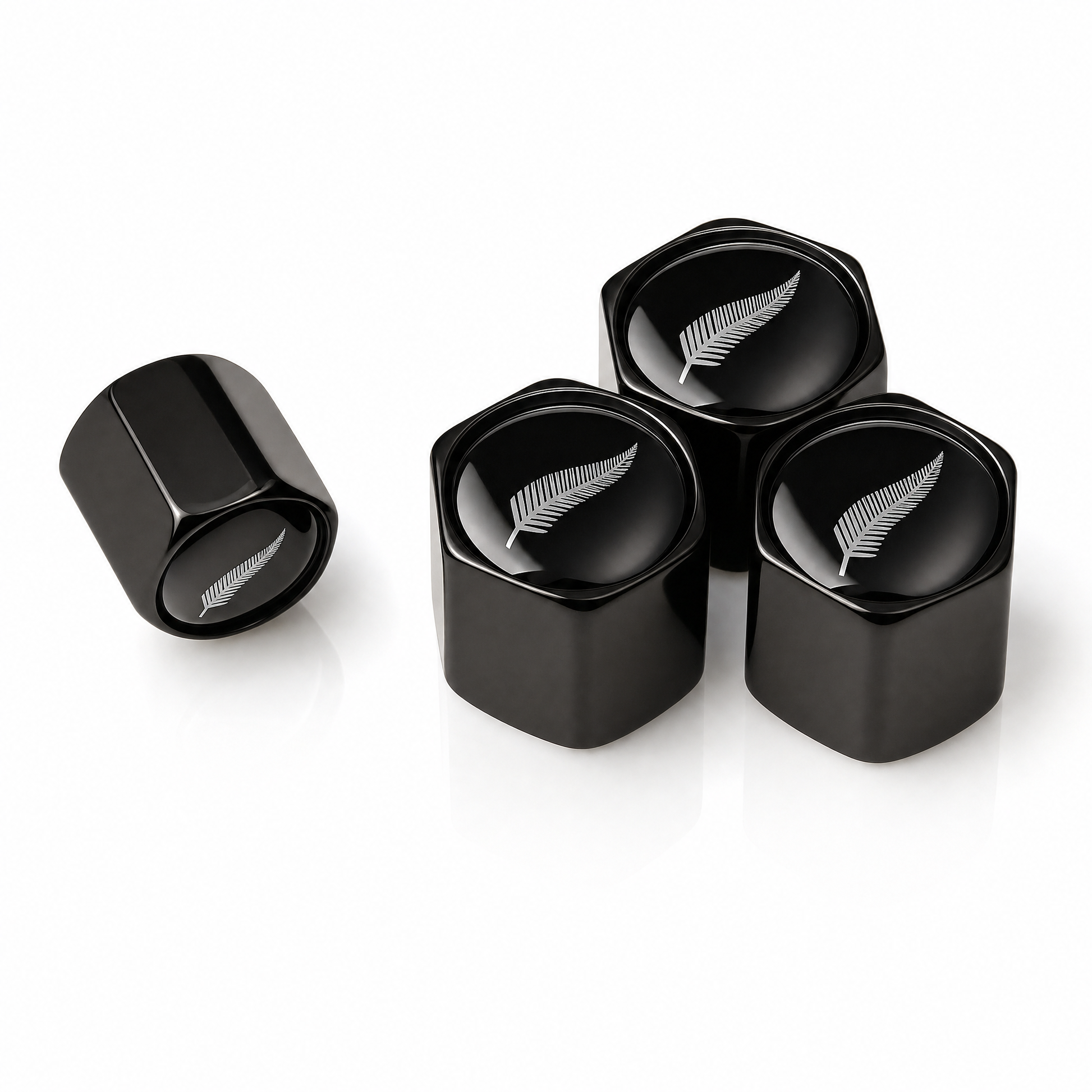Silver Fern billet valve caps - premium