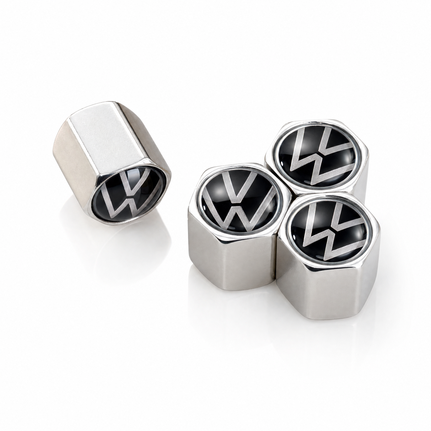 VW Chrome billet valve caps - premium