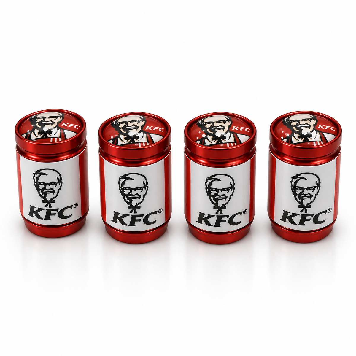 KFC logo body wraps and epoxy dome tops