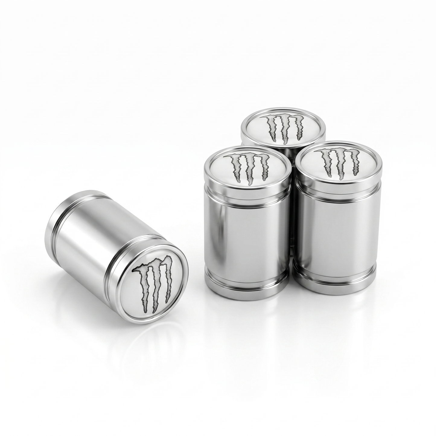 Monster Energy Chrome billet valve caps - premium